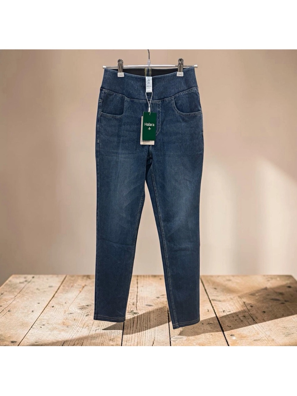 Halara Women's Dark Blue High-Rise Denim Jeggings NWT